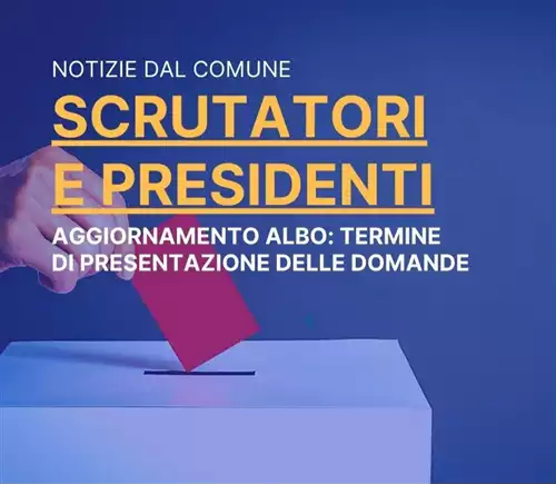 Aggiornamento Albo Scrutatori e Presidenti di seggio