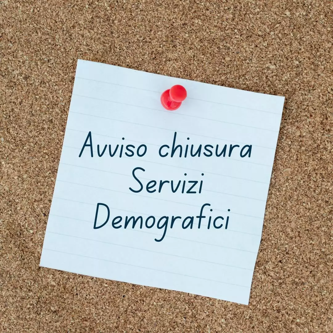 Chiusura Ufficio Anagrafe, Stato Civile e Servizio Elettorale